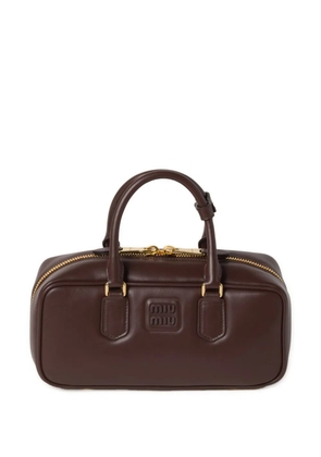 Miu Miu Arcadie leather tote bag - Brown