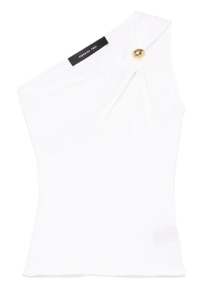 Federica Tosi jewel-detail one-shoulder top - White