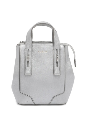 Furla mini Perla leather tote bag - Silver