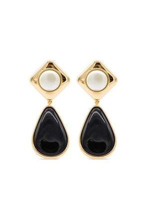 Self-Portrait teardrop earrings - Gold