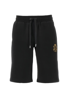 Dolce & Gabbana logo-embroidered shorts - Black