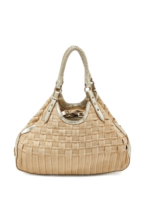 Cole Haan woven-leather satchel bag - Neutrals