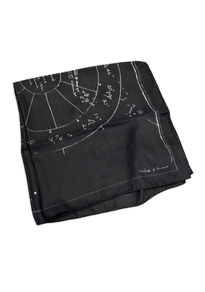 Rick Owens printed astro scarf - Black