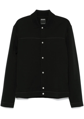 Zegna jersey shirt jacket - Black