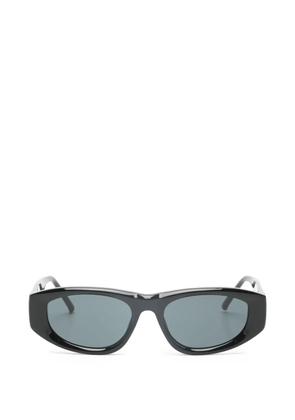 The Attico x Linda Farrow Maya oval-frame sunglasses - Black