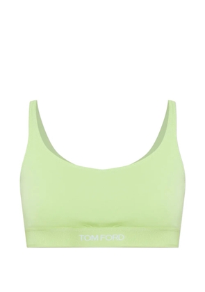 TOM FORD logo-detail bra - Green