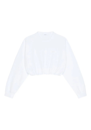 Givenchy logo-patch cropped sweatshirt - White