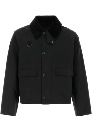 Barbour International shearling-collar jacket - Black