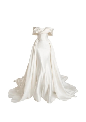 Milla Nova Rita off-shoulder gown - White
