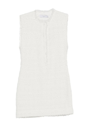 IRO tweed sleeveless mini dress - White