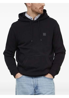 BOSS logo-appliqué hoodie - Black
