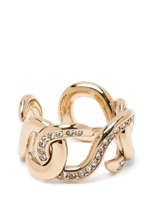 Swarovski Dextera chain-link open ring - Gold