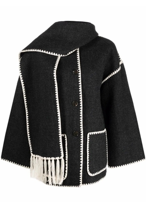 TOTEME embroidered scarf jacket - Grey