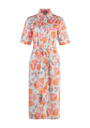 St. John belted shirt dress - Blue