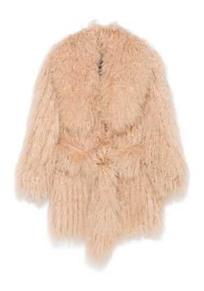 Numerootto Aghata belted coat - Neutrals