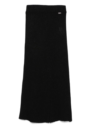 Kiton ribbed midi skirt - Black