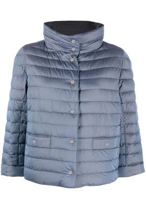 Moorer Cindy high-collar padded jacket - Blue
