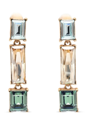 Oscar de la Renta Pre-Owned 1990s gold-tone crystal earrings