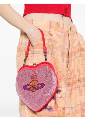 Vivienne Westwood Belle heart-frame hotfix tote bag - Red
