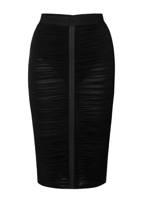 Elisabetta Franchi elasticated-waistband midi skirt - Black