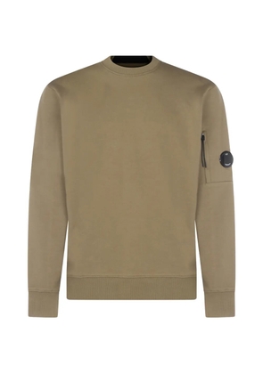 C.P. Company zip-pocket logo-patch sweatshirt - Green