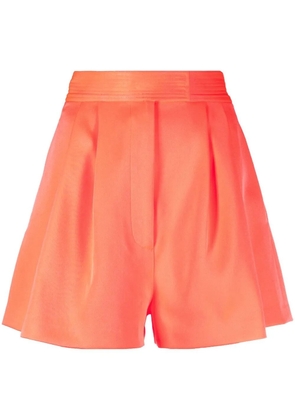 Alex Perry flared high-waisted shorts - Orange
