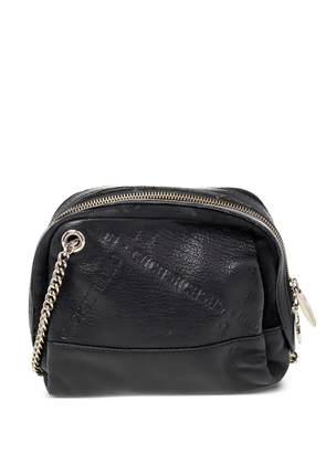 Carolina Herrera Vintage pre-owned logo-embossed leather crossbody bag - Black