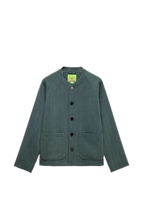 Shanghai Tang herringbone button jacket - Green