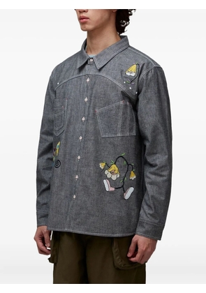 Brain Dead embroidered shirt - Grey
