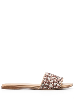 Max Mara Fridac monogram slides - Brown