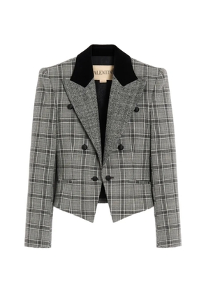 Valentino Garavani double-breasted check jacket - Grey