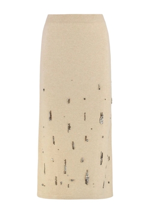Fabiana Filippi embellished skirt - Neutrals
