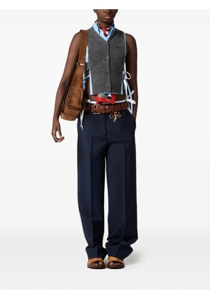 Miu Miu V-neck logo vest - Grey