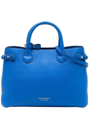 Burberry Pre-Owned 2000-2017 Medium Leather and House Check Banner satchel - Brown