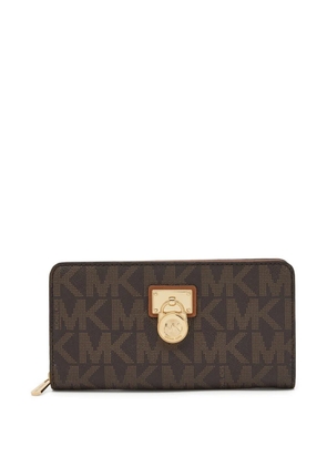 Michael Kors Vintage large monogram-print wallet - Brown