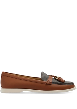 Michael Kors Kiernan jacquard-motif loafers - Brown