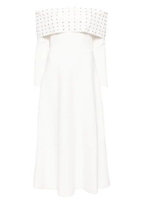 Needle & Thread crystal embellishment gown - White
