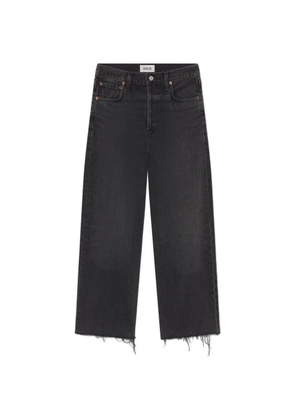 AGOLDE frayed-hem jeans - Black