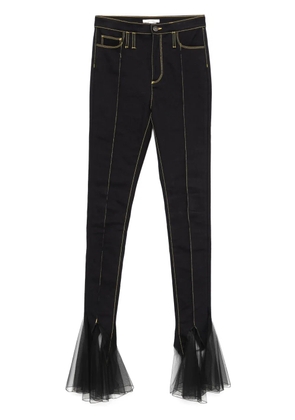 Nensi Dojaka ruffled jeans - Black