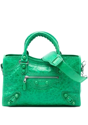 Balenciaga Pre-Owned 2011-2012 Lambskin Motocross City Giant Brogues satchel - Green