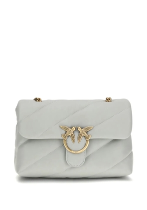 PINKO Love quilted bird-hardware shoulder bag - Grey