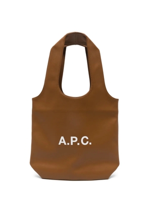 A.P.C. logo tote bag - Brown