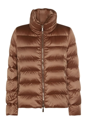 Moorer quilted satin coat - Neutrals