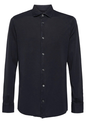 Fedeli piqué cotton shirt - Blue