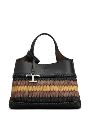 Tod's logo-plaque tote bag - Black