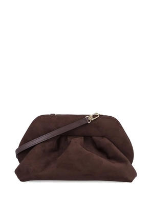 Themoirè Tia pleated clutch bag - Brown