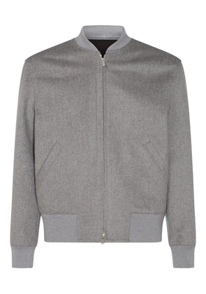 Lardini wool zip-front bomber jacket - Grey