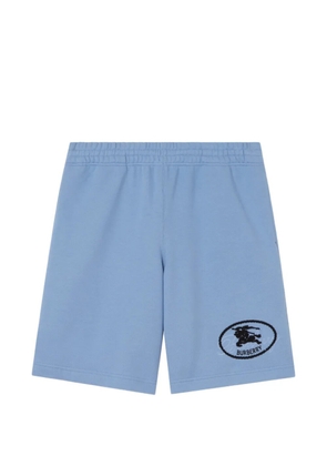Burberry Knight-stamp cotton shorts - Blue