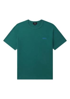 A.P.C. logo-embroidered T-shirt - Green