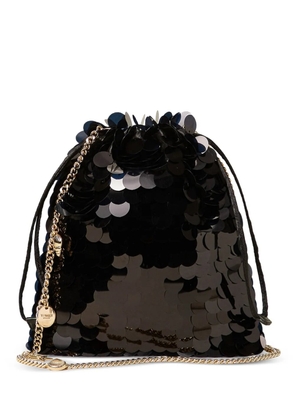 TWINSET sequin charm-detail clutch bag - Black